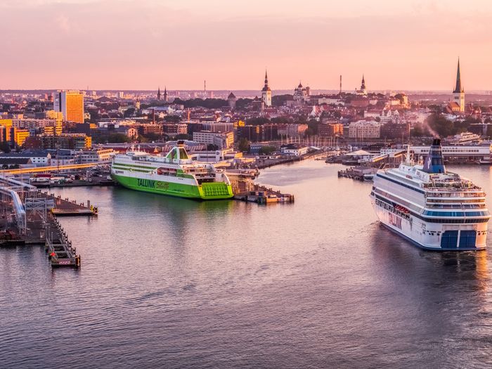 Ferry ships coming into the port of Tallinn Photo by: Kaupo Kalda