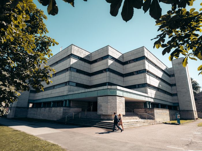 Tenet filming locations in Tallinn, Estonia: former courthouse on Liivalaia street, cast as the Wermuth-Bygningen building in the movie. Photo: Kadi-Liis Koppel