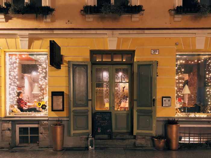 A café in Tallinn Old Town, Estonia
