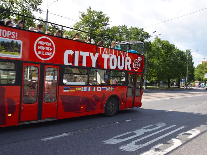 Red City Tour bus in Tallinn, Estonia