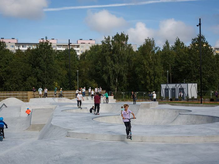 Vaade Tondiraba pargi mänguväljakule. Foto: Aleksandr Guzhov