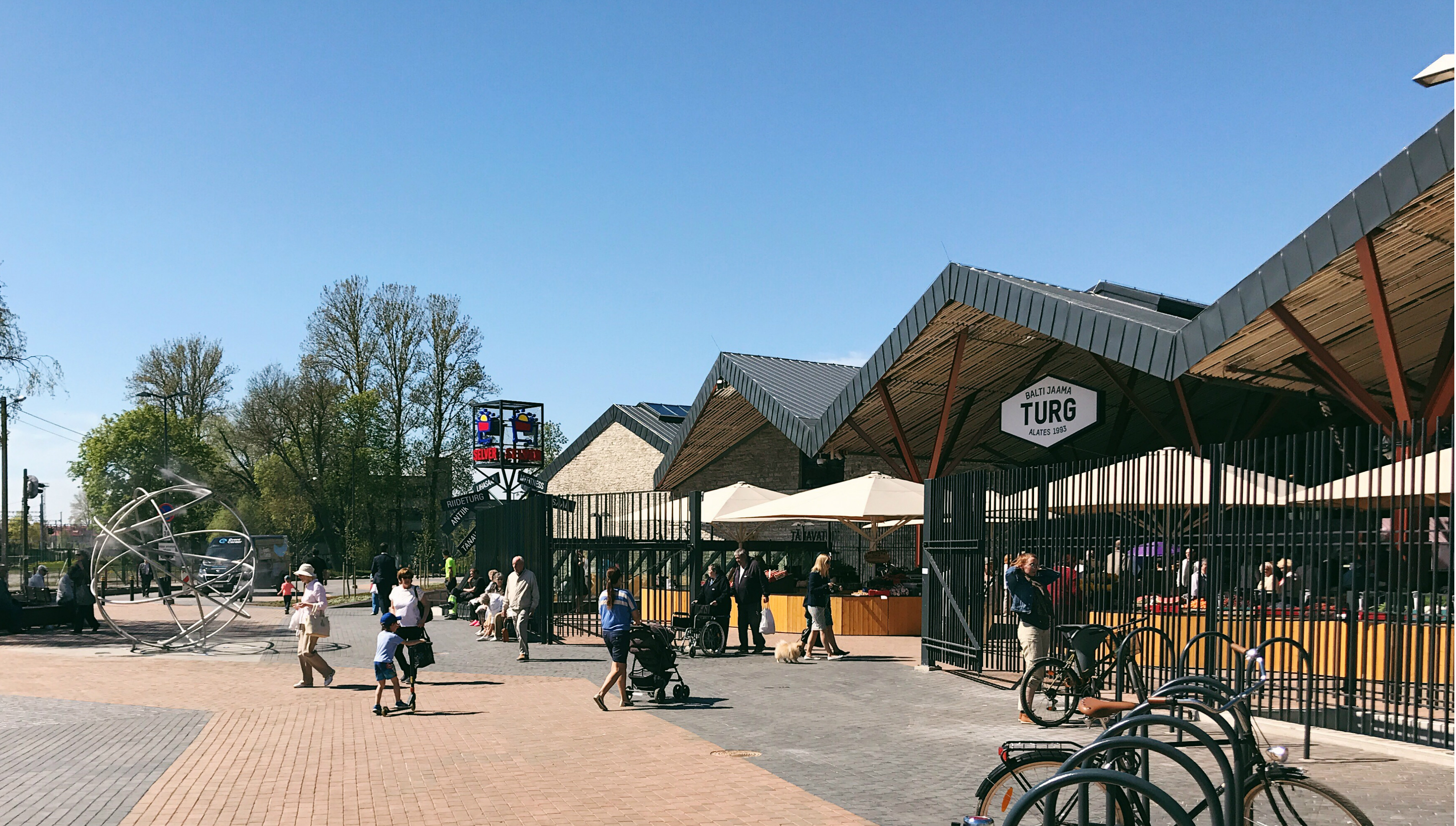 External view of the Balti Jaam Market in Tallinn, Estonia