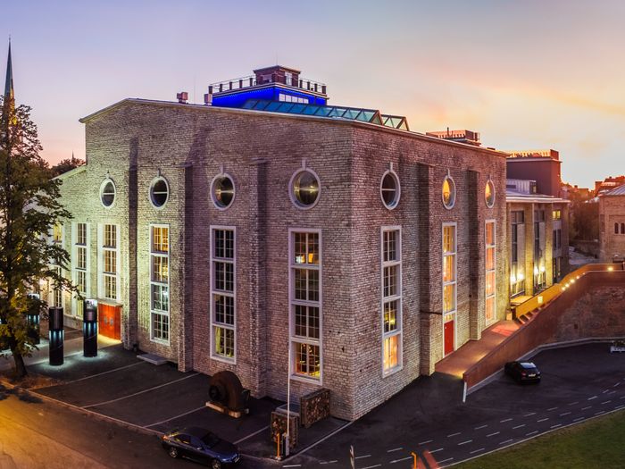 Aerial view of Tallinn Creative Hub (Kultuurikatel) in Estonia. Photo by: Kaupo Kalda