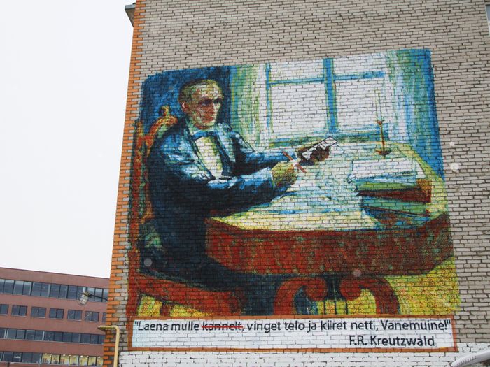Robot Muralistin katutaide Tallinnassa, Virossa Kuva: Mairit Krabbi