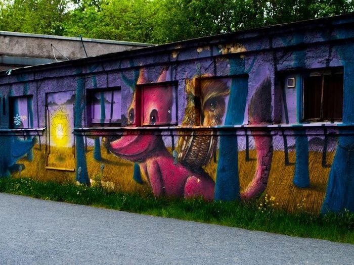 Street art on the former culture kilometer