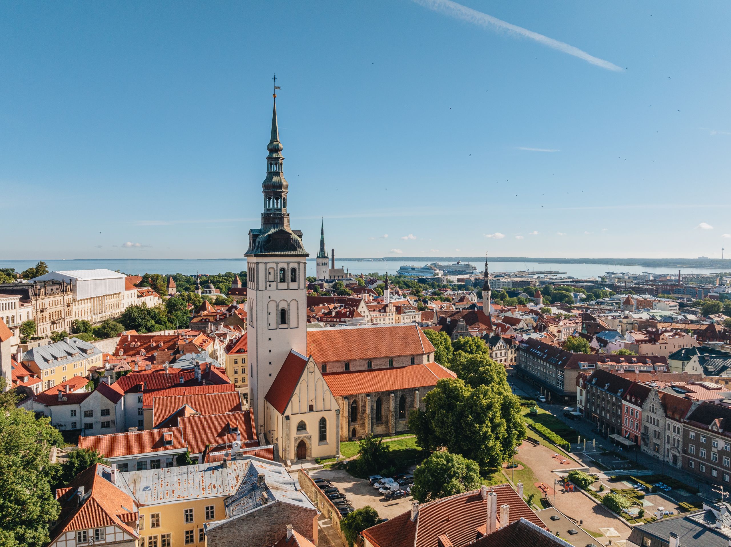 Summer view of Niguliste Museum and Tallinn Old Town